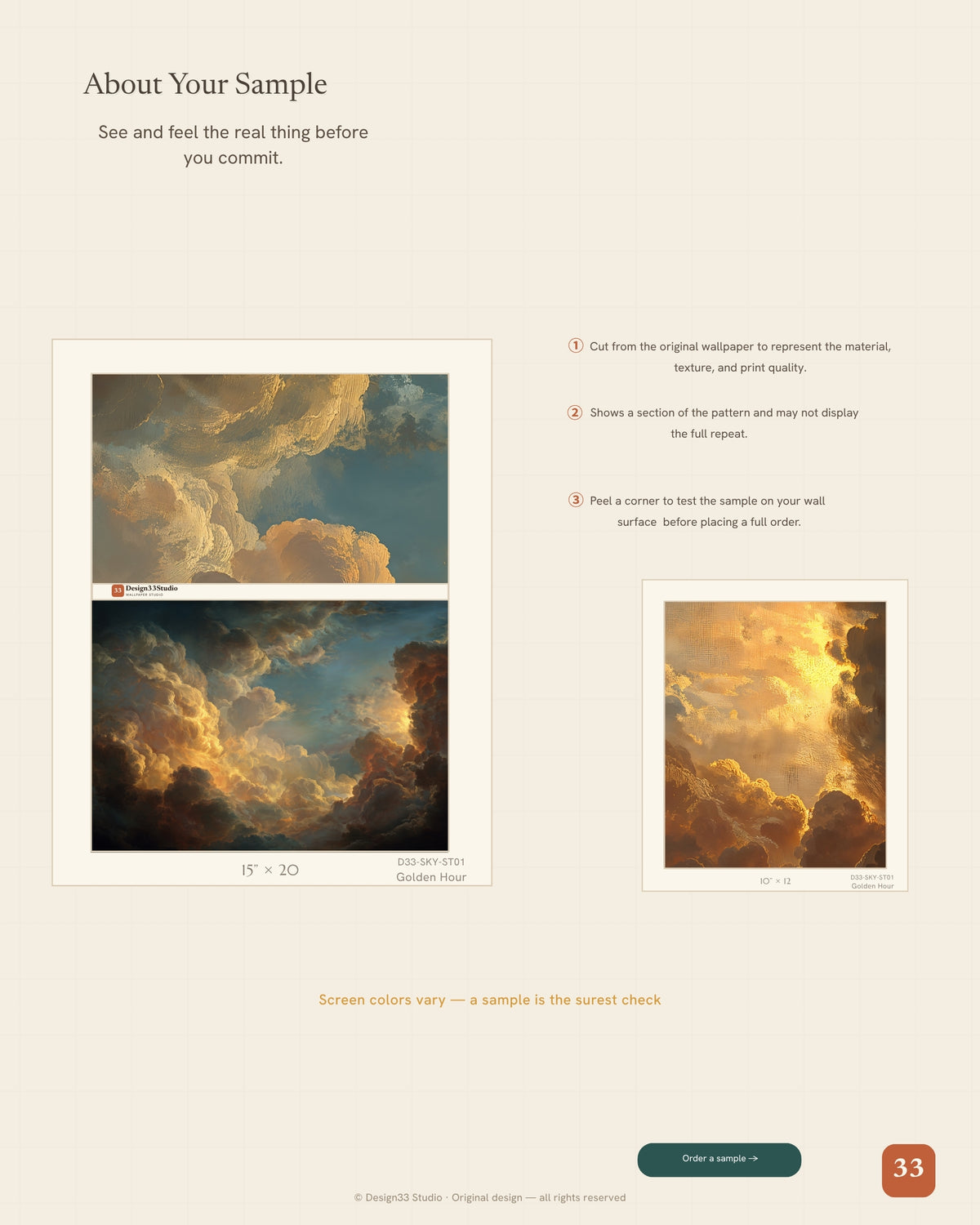 Golden Hour — Dramatic Painterly Sky Mural Wallpaper