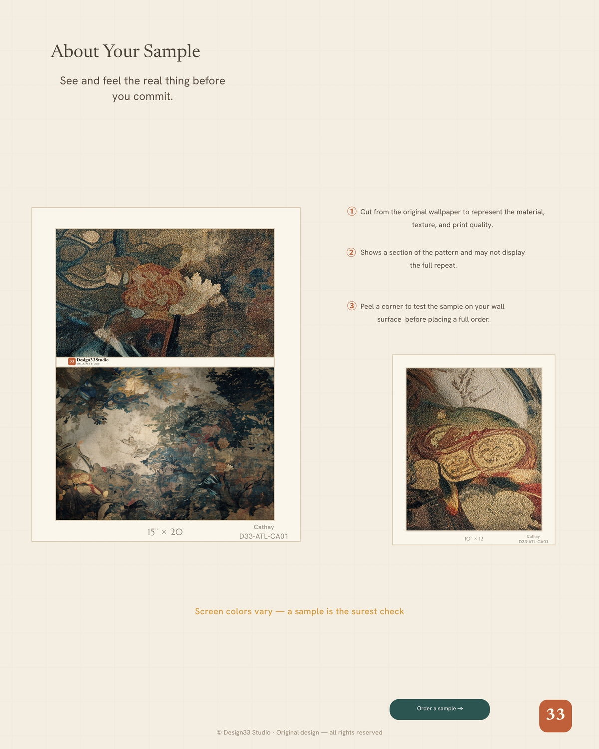 Cathay — A Vintage Chinoiserie Tapestry Mural