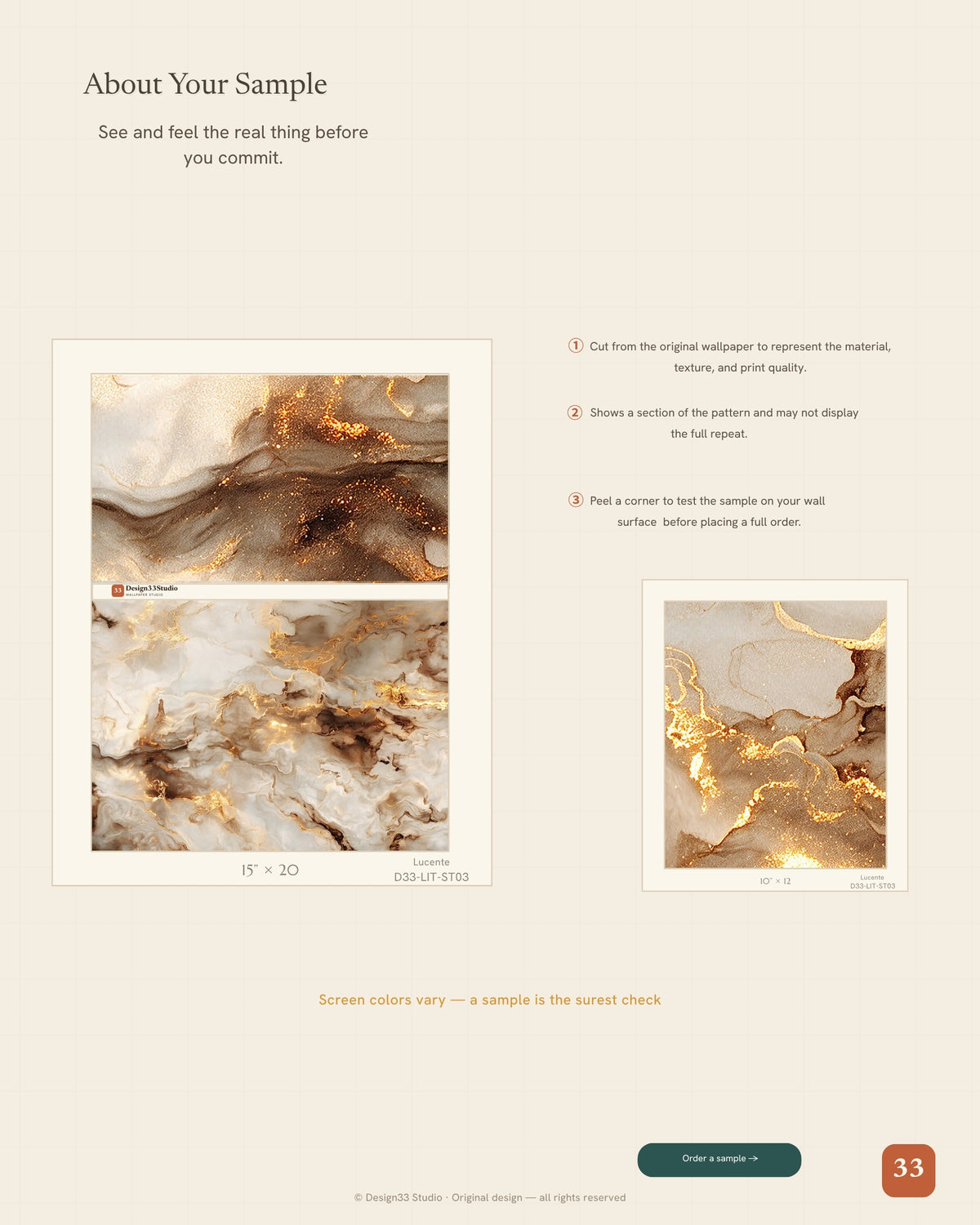 Lucente — A Flowing Cream & Gold Marble Mural