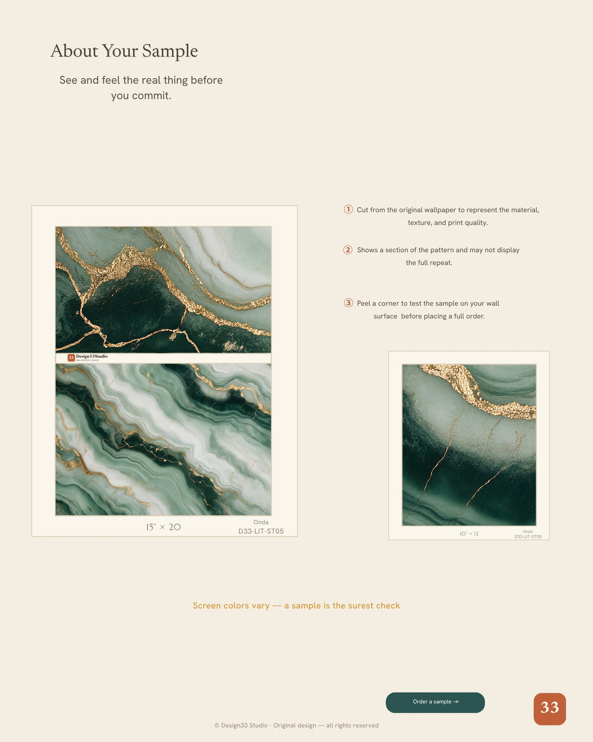 Onda — A Flowing Marble & Gold Mural