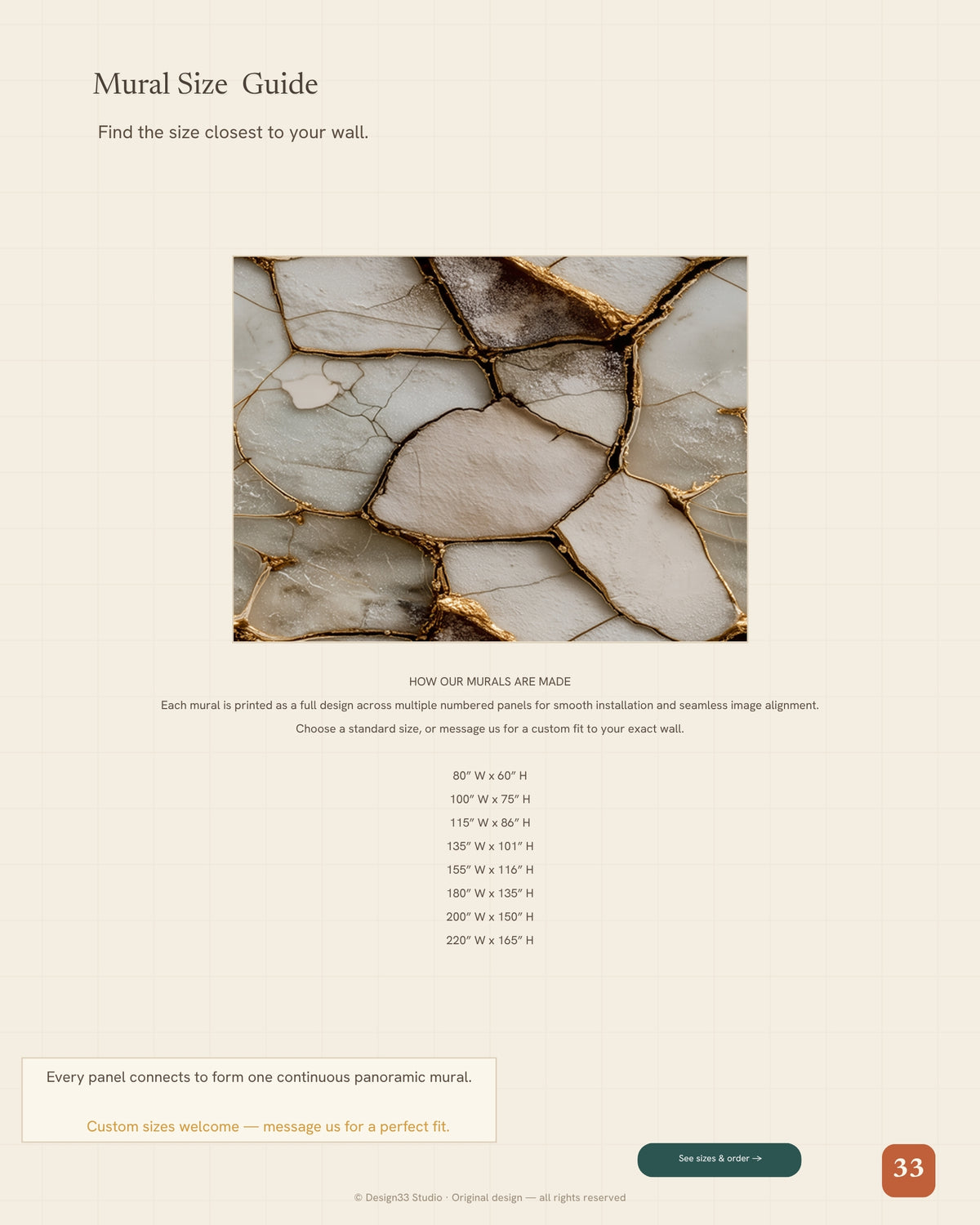 Breccia — A Dramatic Gold-Vein Marble Mural