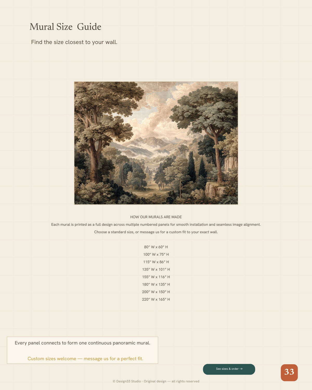 Sylva — A Vintage Forest & Mountain Landscape Mural