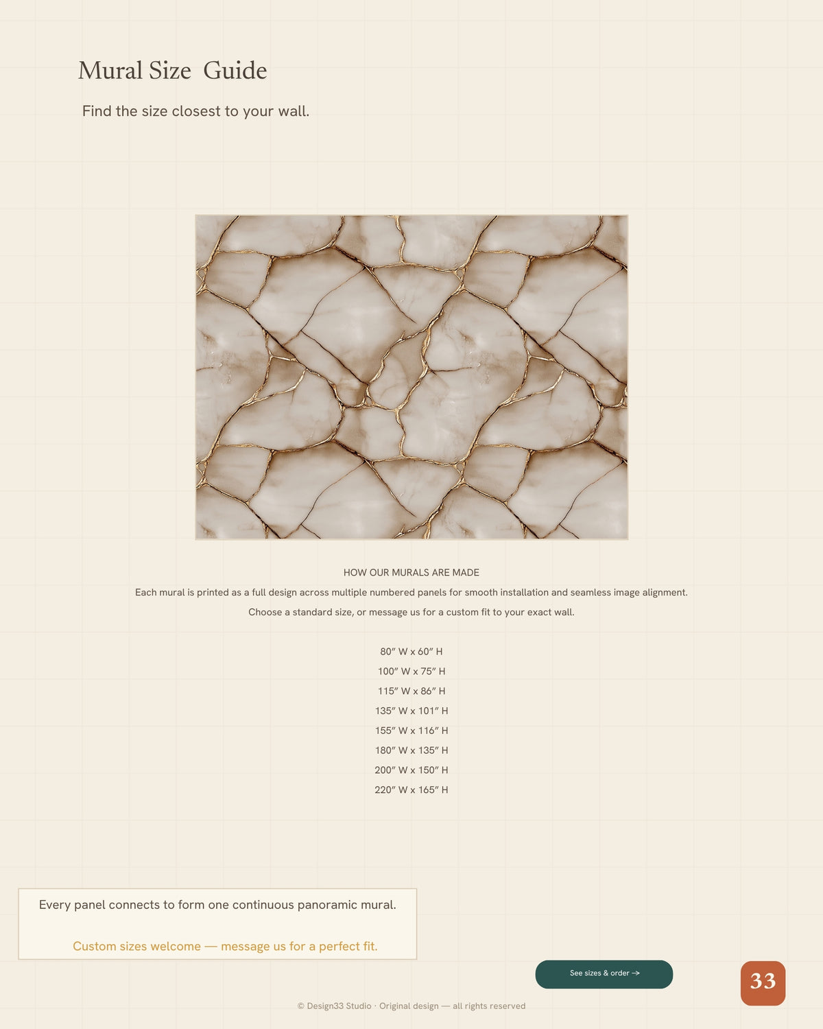 Aurelia — A Gold-Vein Marble Mural