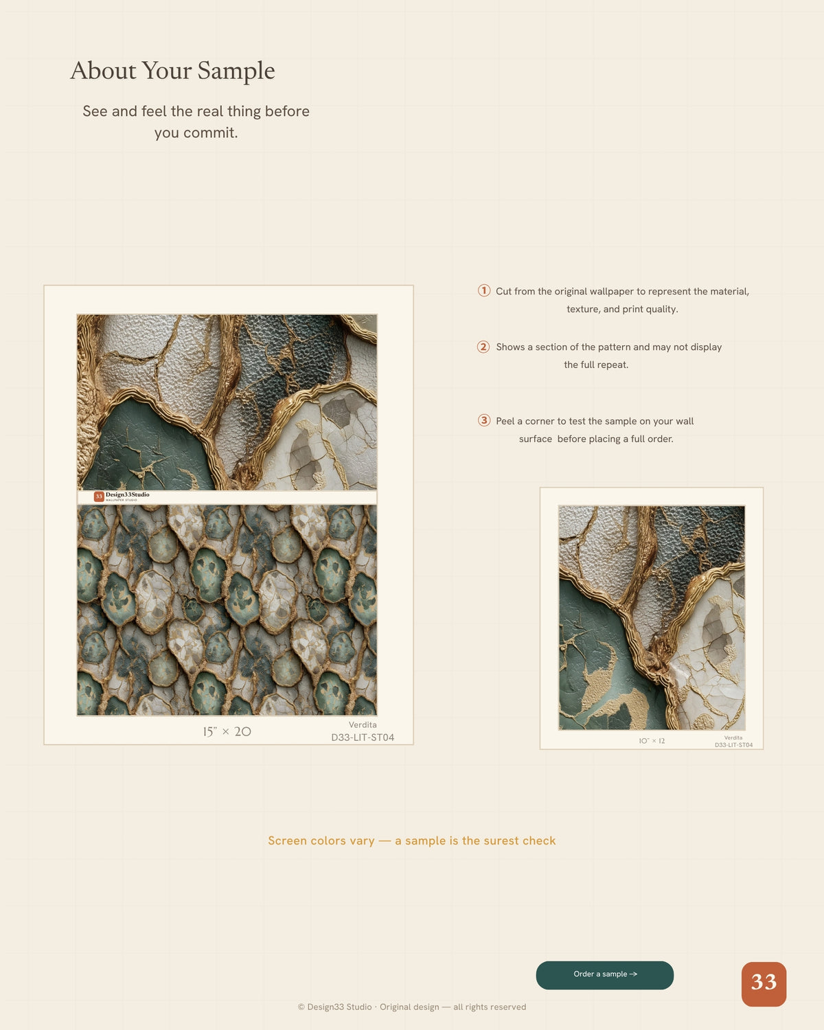 Verdita — A Green & Gold Agate Marble Mural
