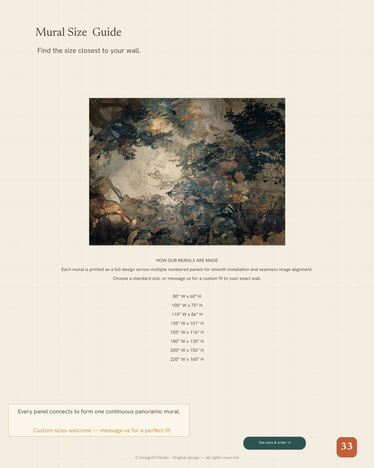 Cathay — A Vintage Chinoiserie Tapestry Mural