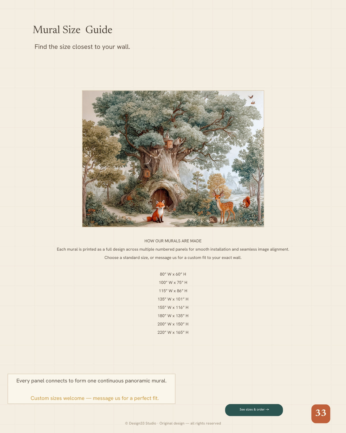 Bramblewood — An Enchanted Woodland Treehouse Nursery Mural
