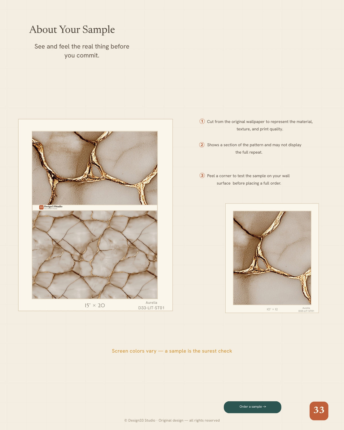 Aurelia — A Gold-Vein Marble Mural