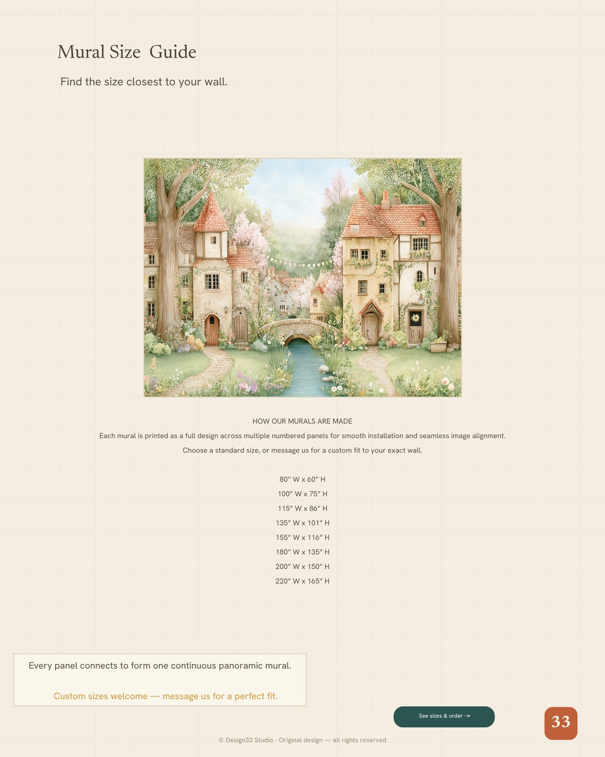 Willowbrook — A Fairytale Village Nursery Mural