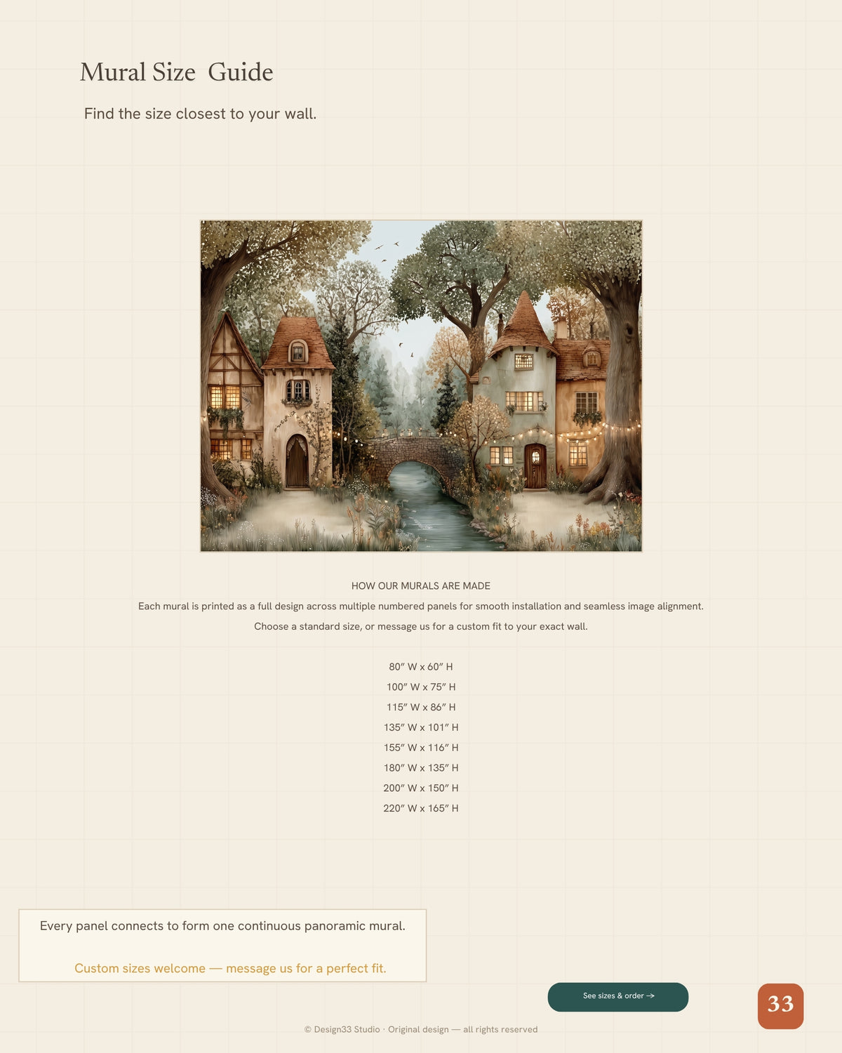 Lanternwood — A Twilight Fairytale Village Nursery Mural