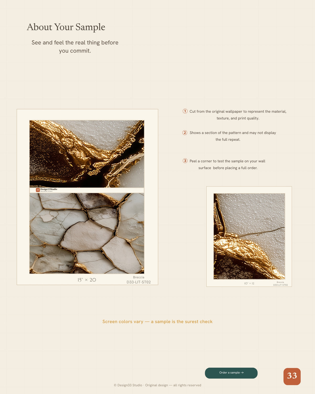 Breccia — A Dramatic Gold-Vein Marble Mural