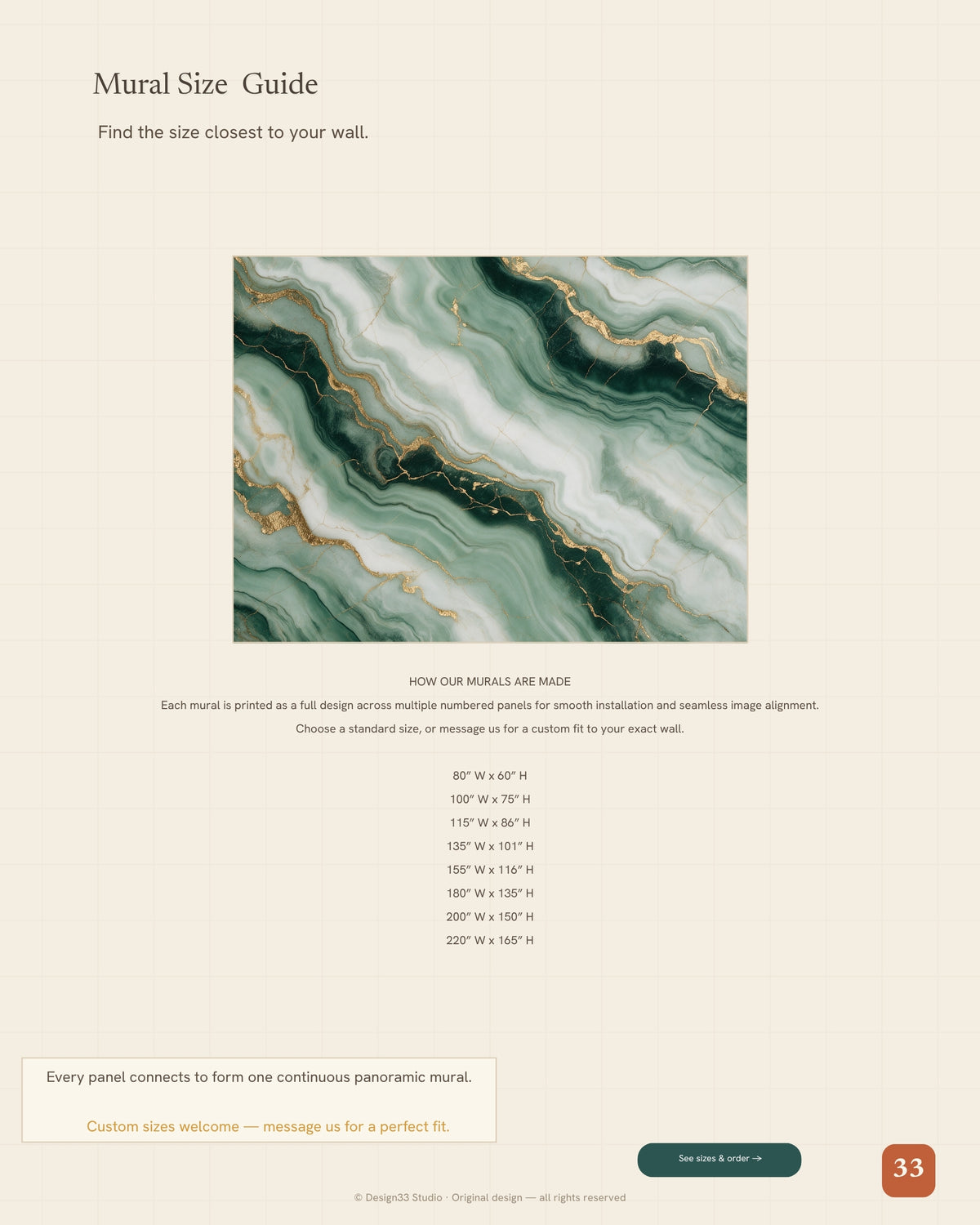 Onda — A Flowing Marble & Gold Mural