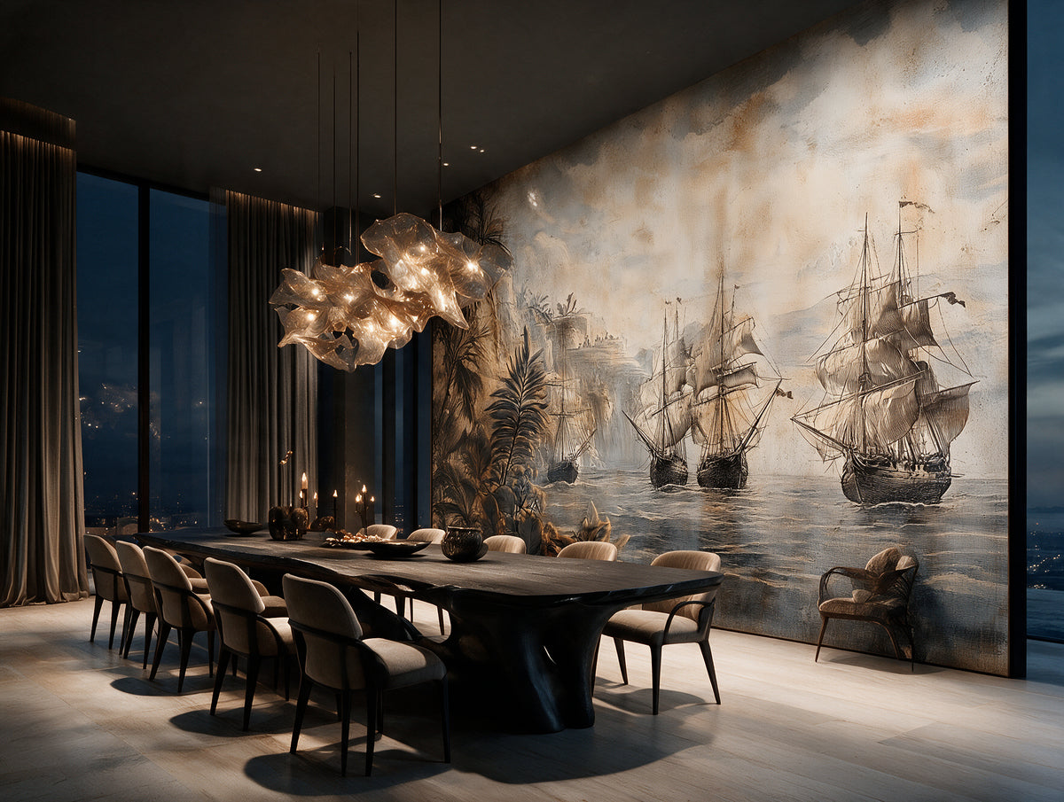Armada — An Antique Engraved Mural of Tall Ships & a Forgotten Coast