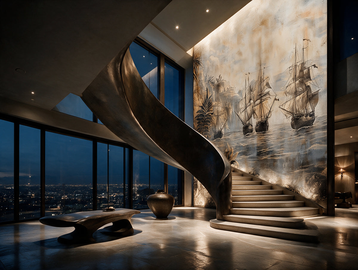 Armada — An Antique Engraved Mural of Tall Ships & a Forgotten Coast