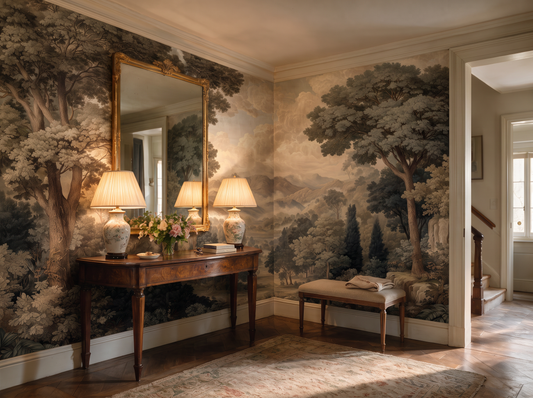 Sylva — A Vintage Forest & Mountain Landscape Mural