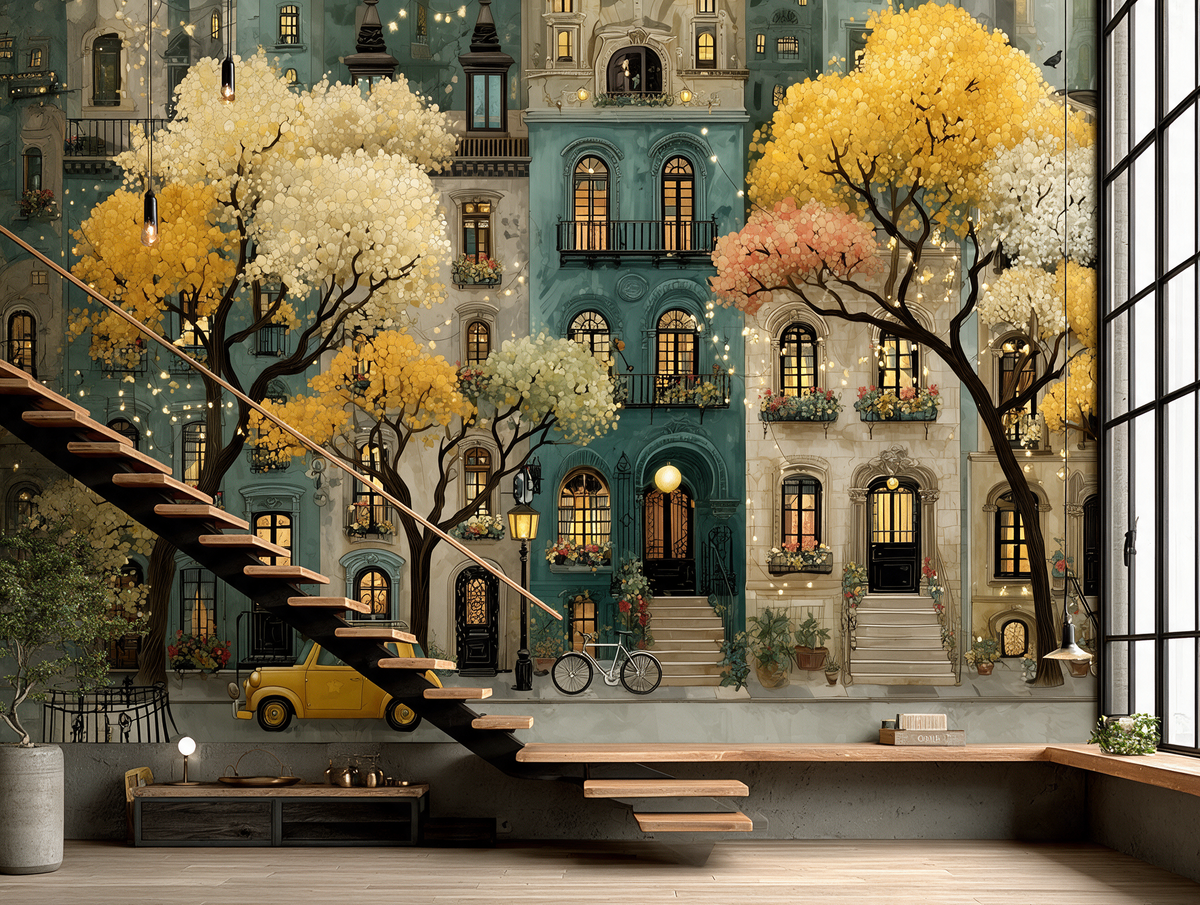 Madison Row — A Whimsical Illustrated City Street Mural