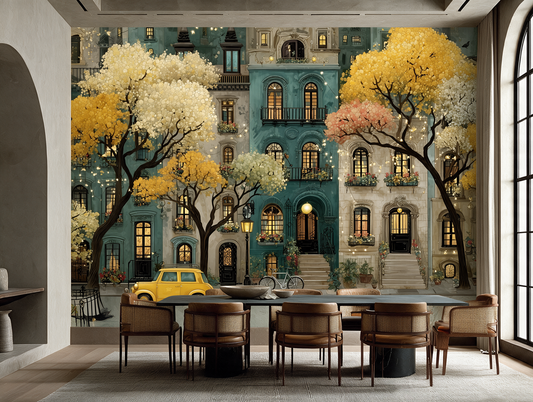 Madison Row — A Whimsical Illustrated City Street Mural
