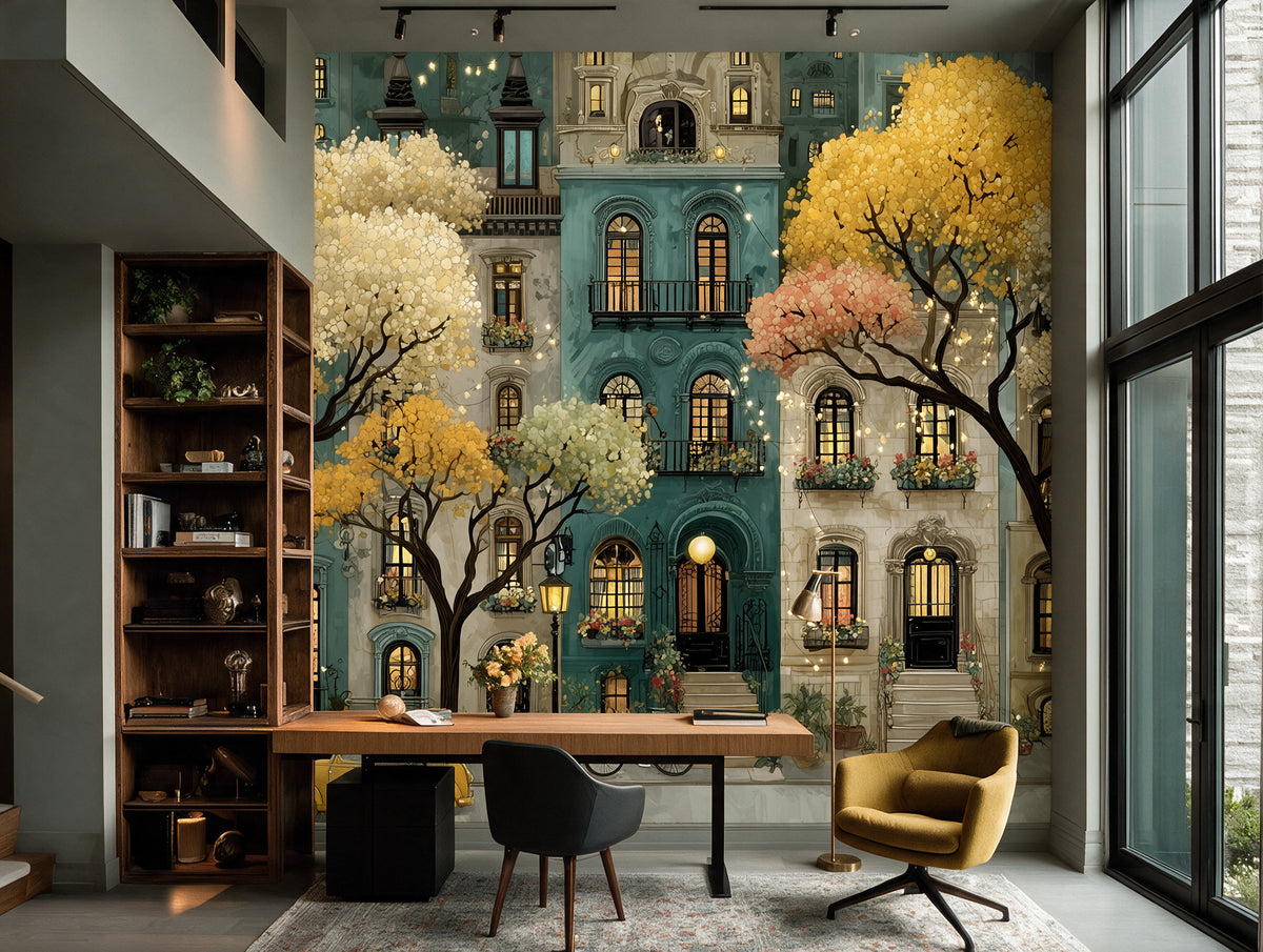 Madison Row — A Whimsical Illustrated City Street Mural