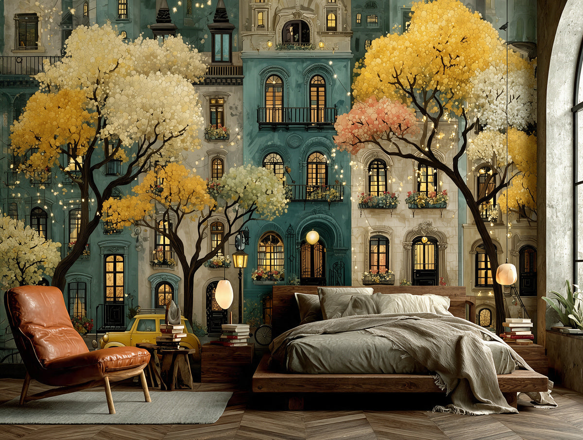 Madison Row — A Whimsical Illustrated City Street Mural