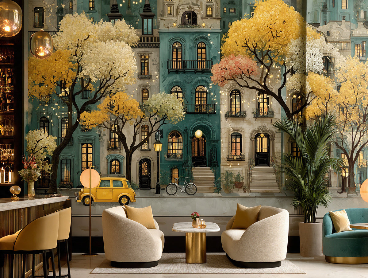 Madison Row — A Whimsical Illustrated City Street Mural