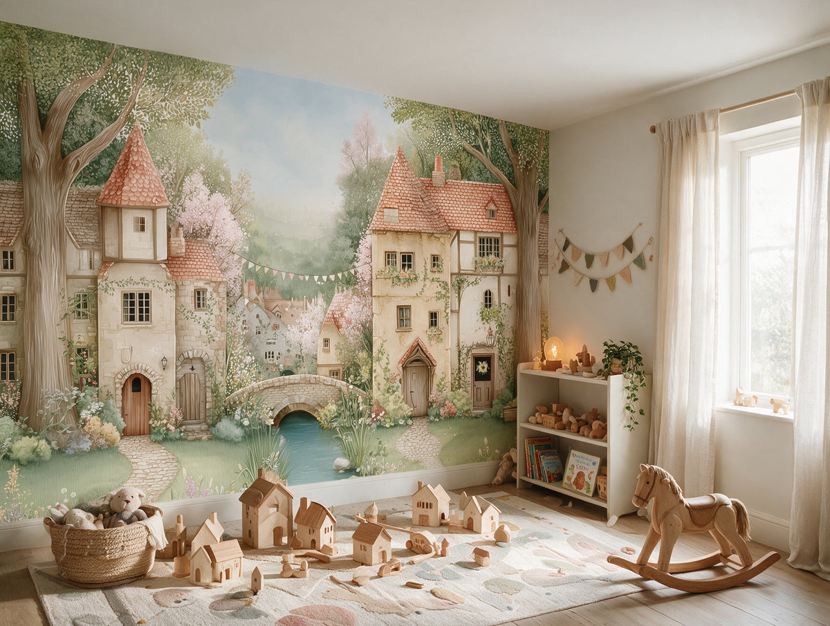 Willowbrook — A Fairytale Village Nursery Mural