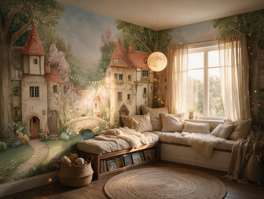 Willowbrook — A Fairytale Village Nursery Mural