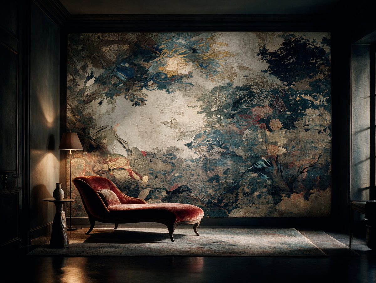 Cathay — A Vintage Chinoiserie Tapestry Mural