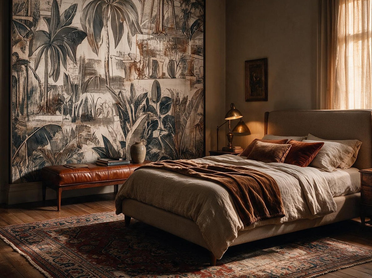 Lost Eden — Vintage Tropical Engraved Mural