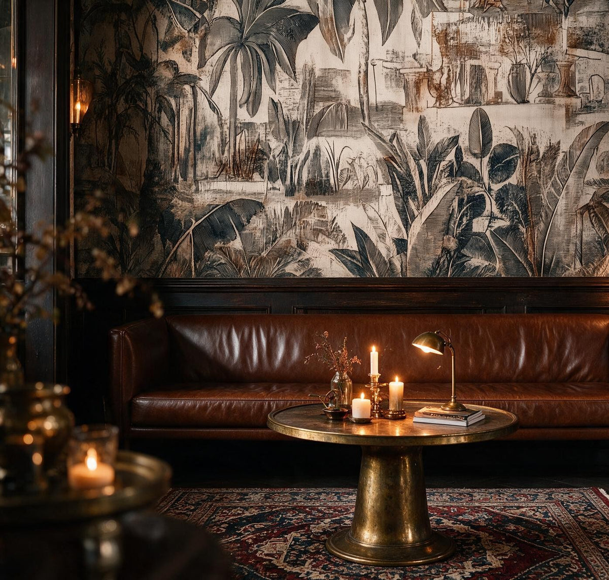 Lost Eden — Vintage Tropical Engraved Mural