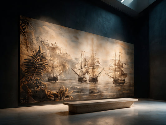 Armada — An Antique Engraved Mural of Tall Ships & a Forgotten Coast