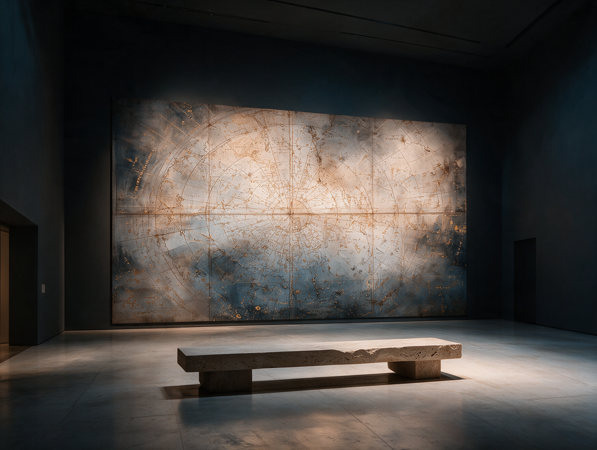 Firmament — An Antique Celestial Star Map Mural