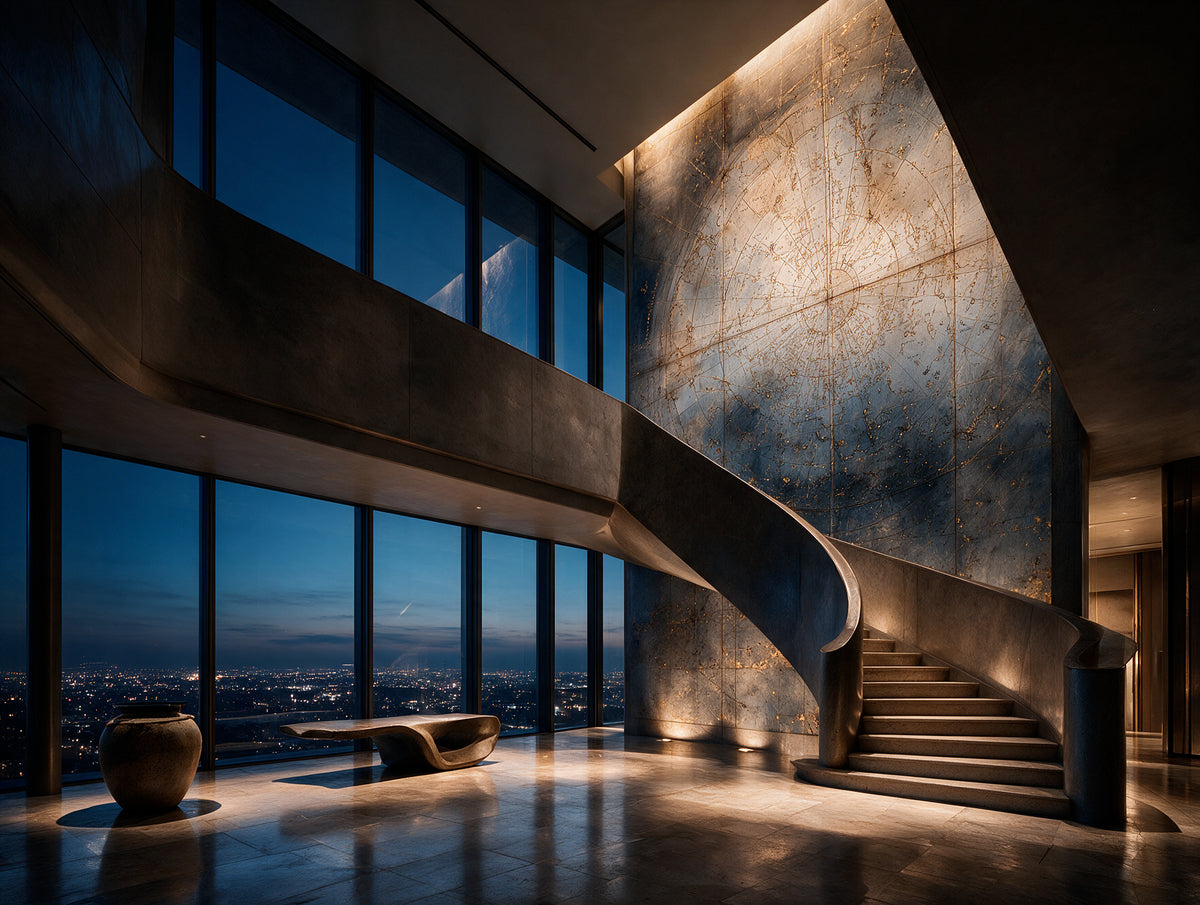 Firmament — An Antique Celestial Star Map Mural