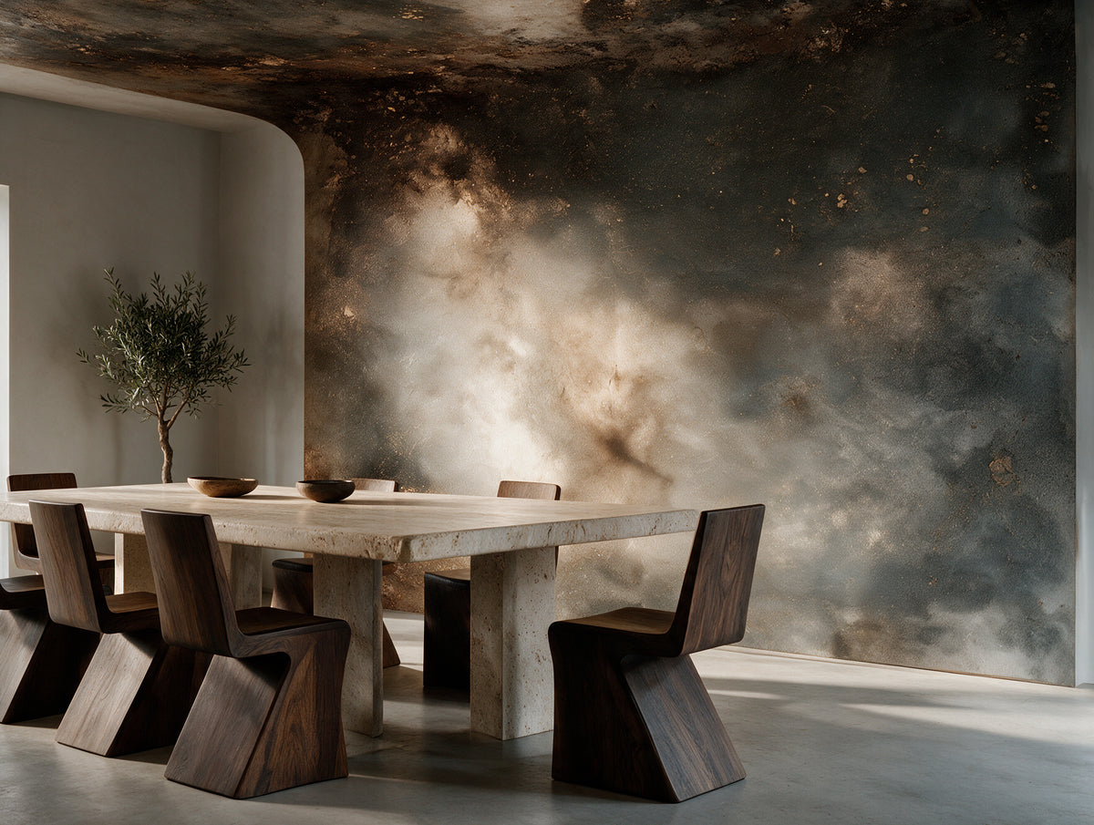 Aurum — An Abstract Fine-Art Mural of Earth & Gold