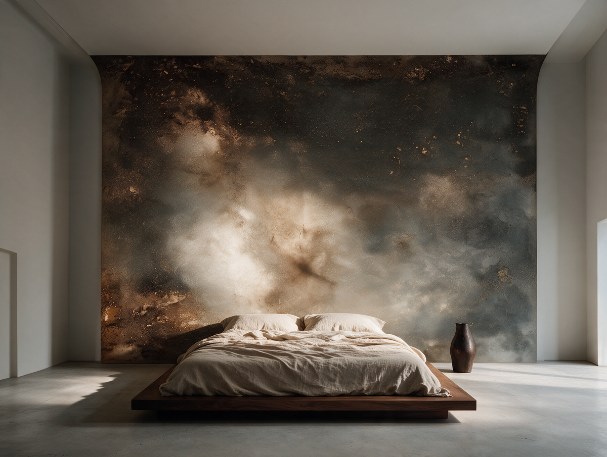 Aurum — An Abstract Fine-Art Mural of Earth & Gold