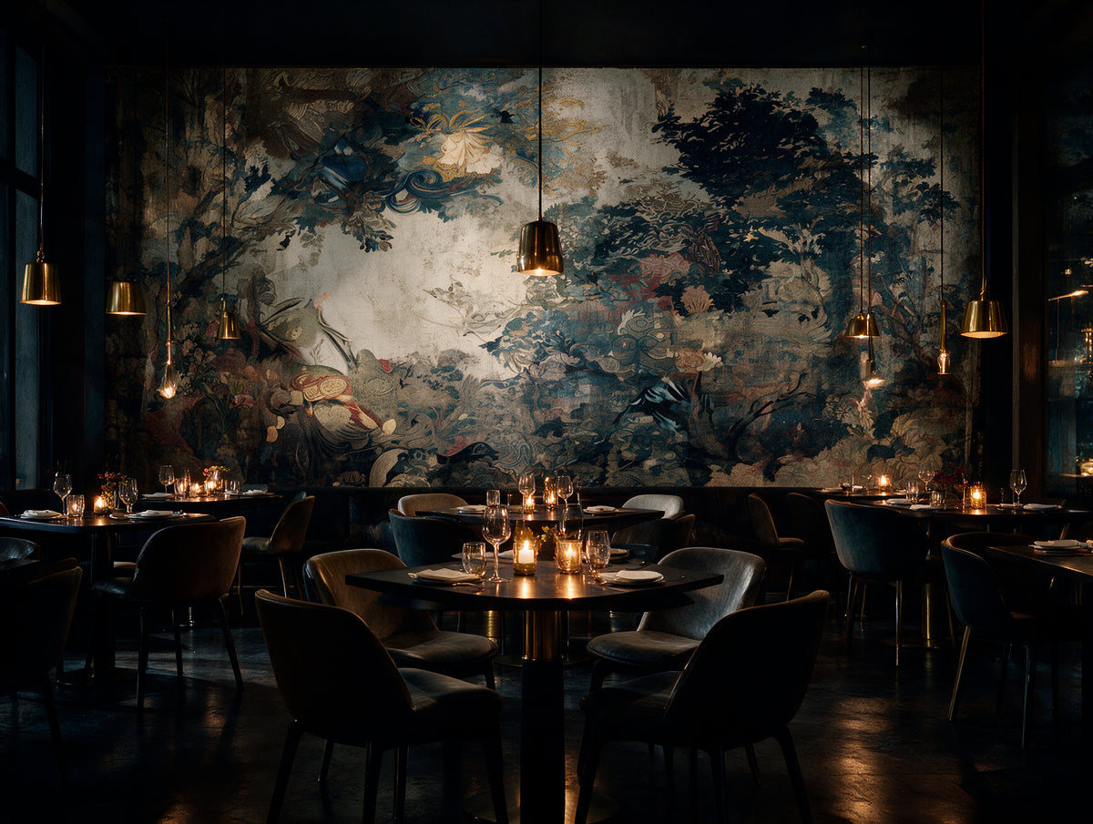 Cathay — A Vintage Chinoiserie Tapestry Mural