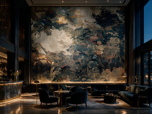 Cathay — A Vintage Chinoiserie Tapestry Mural